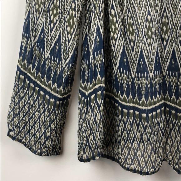 Lucky Brand Sheer Long-Sleeve Flowy Top (Small) - Picture 2 of 7